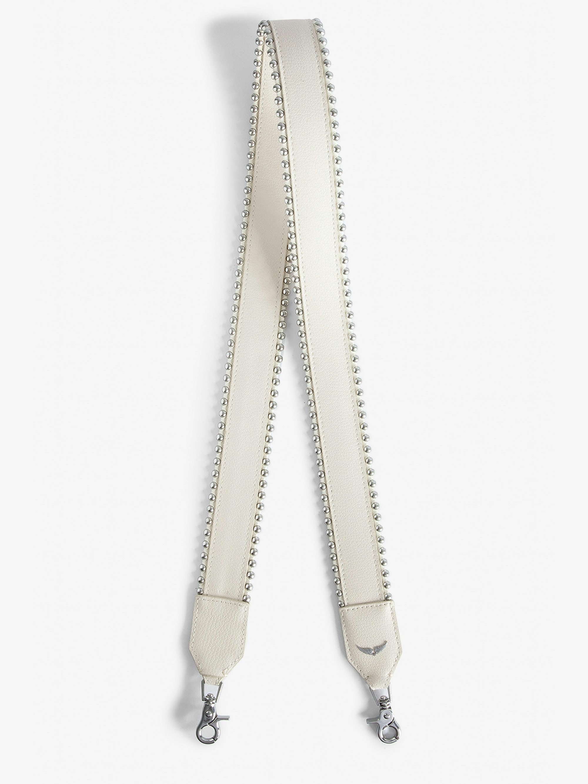 Bandoulière Studs - Bandoulière en cuir grainé à liserés cloutés.